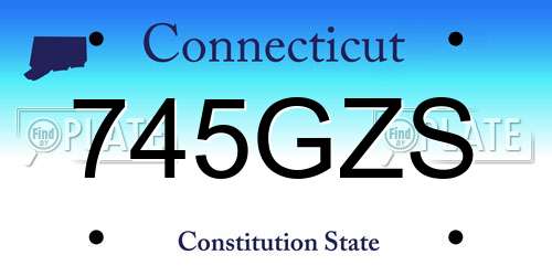 745GZS Connecticut License Plate