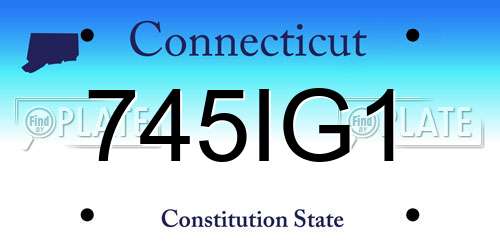 745IG1 Connecticut License Plate