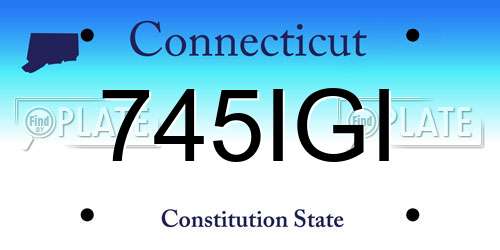 745IGI Connecticut License Plate