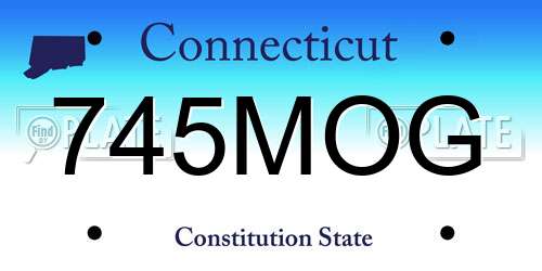 745MOG Connecticut License Plate