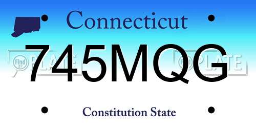 745MQG Connecticut License Plate