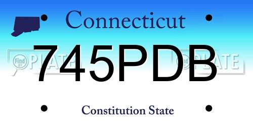 745PDB Connecticut License Plate