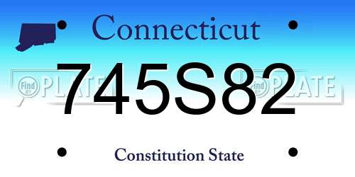 745S82 Connecticut License Plate
