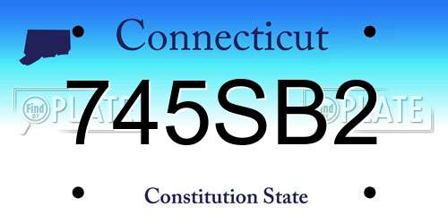 745SB2 Connecticut License Plate