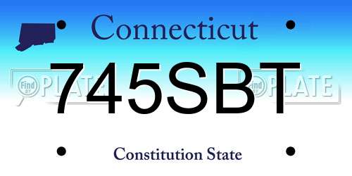 745SBT Connecticut License Plate