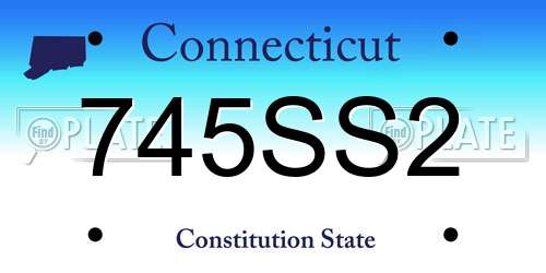 745SS2 Connecticut License Plate