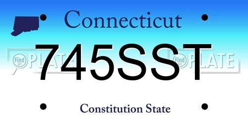 745SST Connecticut License Plate