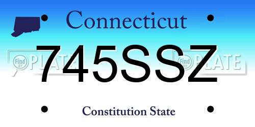 745SSZ Connecticut License Plate