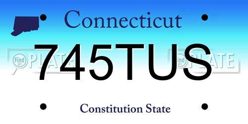 745TUS Connecticut License Plate