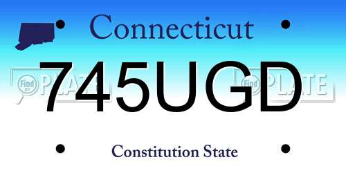 745UGD Connecticut License Plate