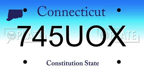 745UOX Connecticut License Plate