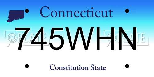 745WHN Connecticut License Plate