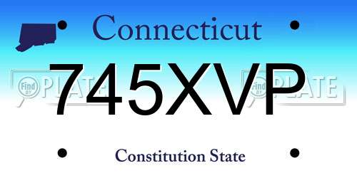 745XVP Connecticut License Plate
