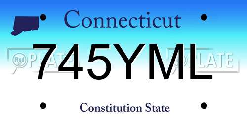 745YML Connecticut License Plate