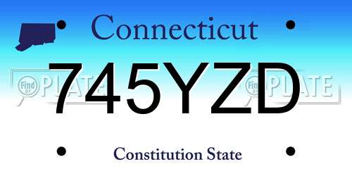 745YZD Connecticut License Plate