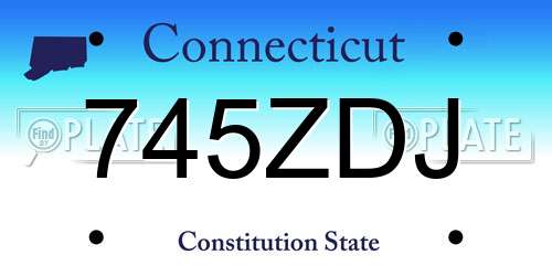 745ZDJ Connecticut License Plate