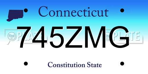 745ZMG Connecticut License Plate