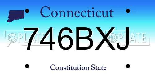 746BXJ Connecticut License Plate