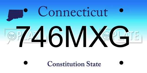 746MXG Connecticut License Plate