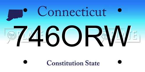746ORW Connecticut License Plate