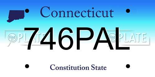 746PAL Connecticut License Plate