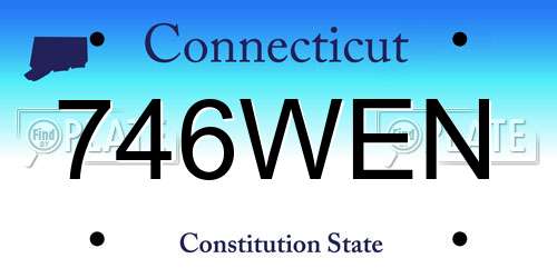 746WEN Connecticut License Plate