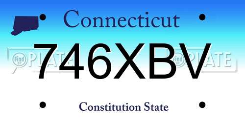 746XBV Connecticut License Plate