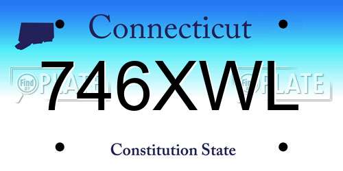 746XWL Connecticut License Plate