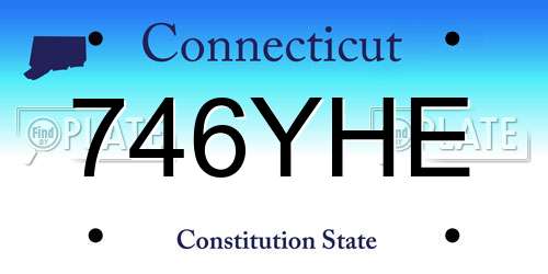 746YHE Connecticut License Plate