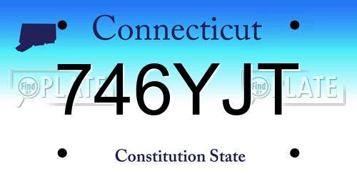 746YJT Connecticut License Plate
