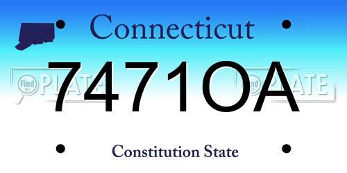 7471OA Connecticut License Plate