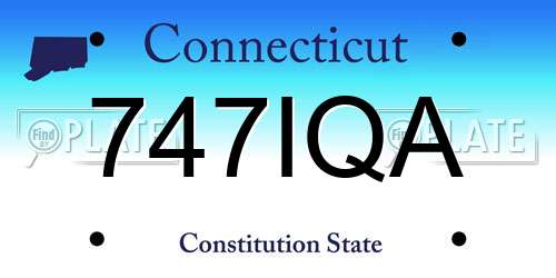 747IQA Connecticut License Plate