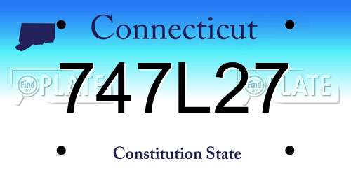 747L27 Connecticut License Plate