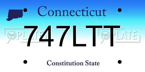 747LTT Connecticut License Plate