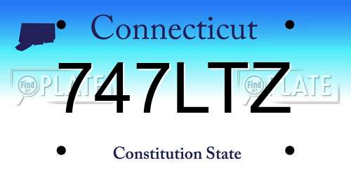 747LTZ Connecticut License Plate