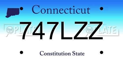 747LZZ Connecticut License Plate