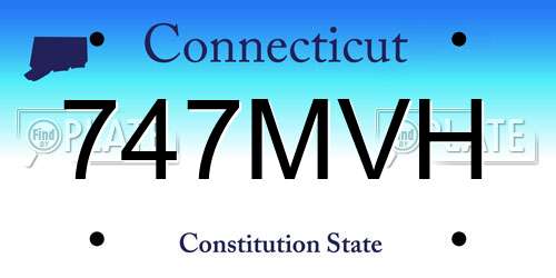 747MVH Connecticut License Plate