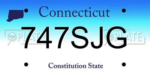 747SJG Connecticut License Plate