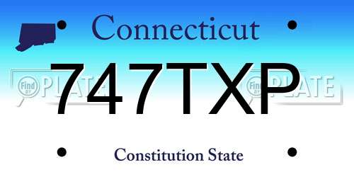 747TXP Connecticut License Plate