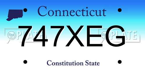 747XEG Connecticut License Plate