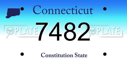 7482 Connecticut License Plate