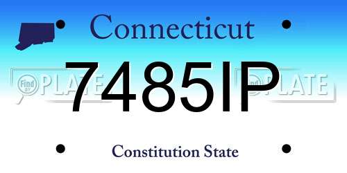 7485IP Connecticut License Plate