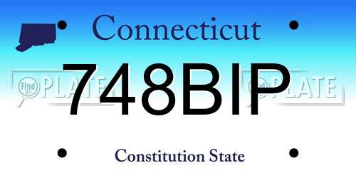 748BIP Connecticut License Plate