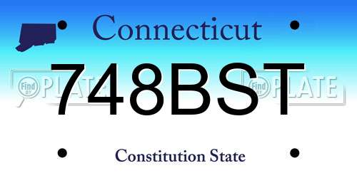 748BST Connecticut License Plate