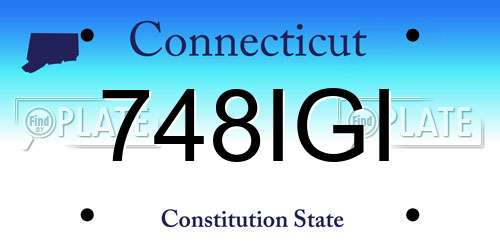 748IGI Connecticut License Plate