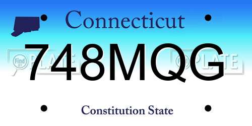 748MQG Connecticut License Plate