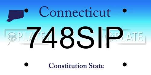 748SIP Connecticut License Plate