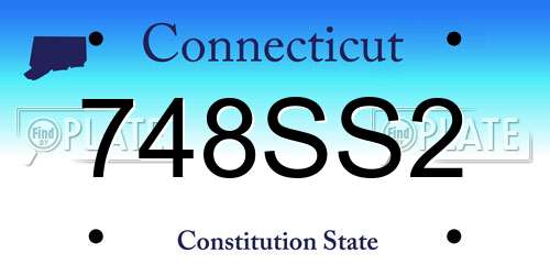 748SS2 Connecticut License Plate