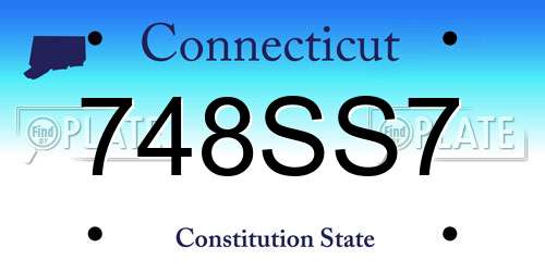 748SS7 Connecticut License Plate