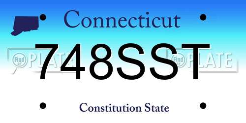748SST Connecticut License Plate
